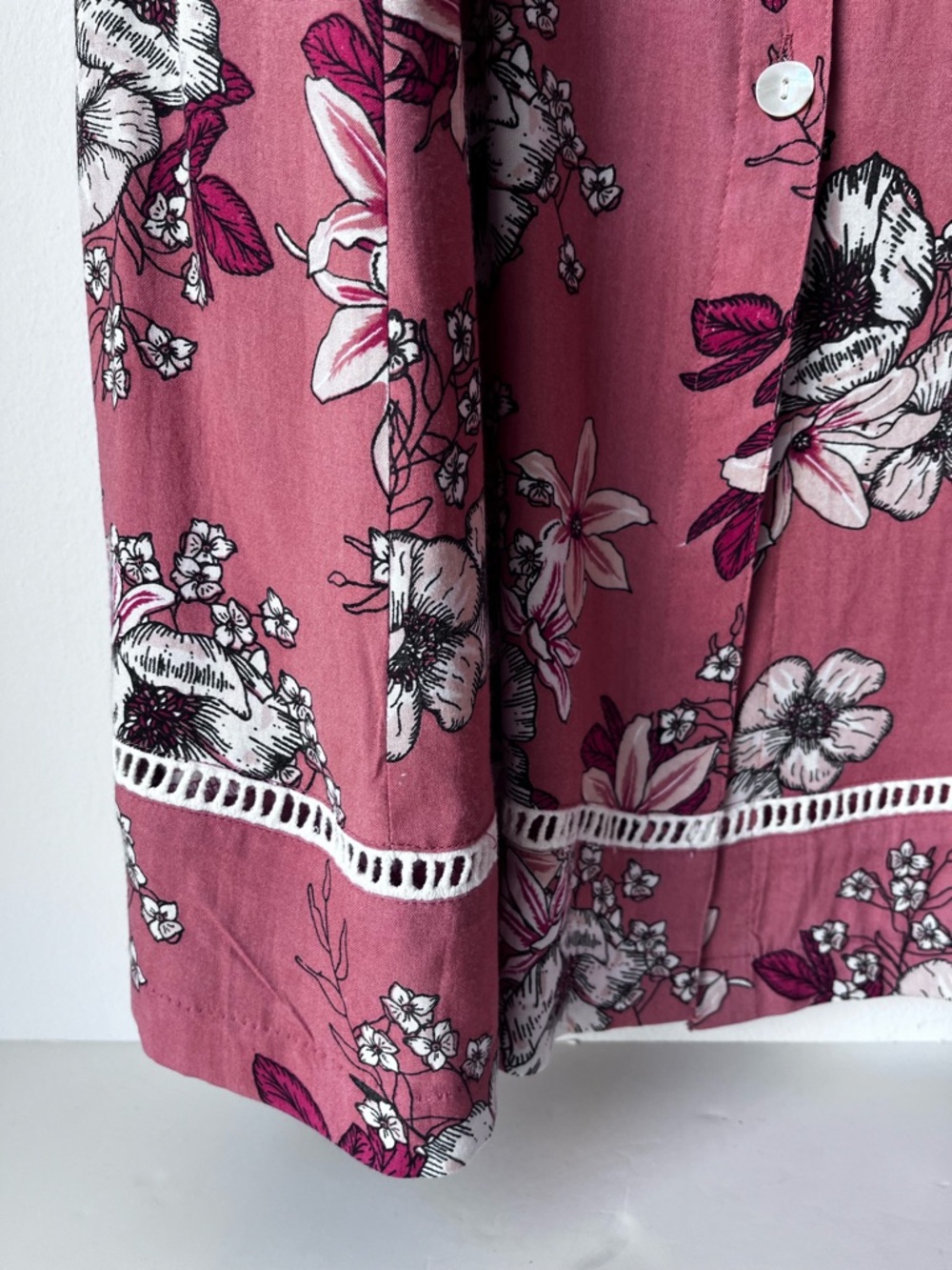 NWT Lightweight Floral Print Midi Dress Sz L - Picture 5 of 13